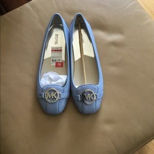 Michael Kors light blue flats